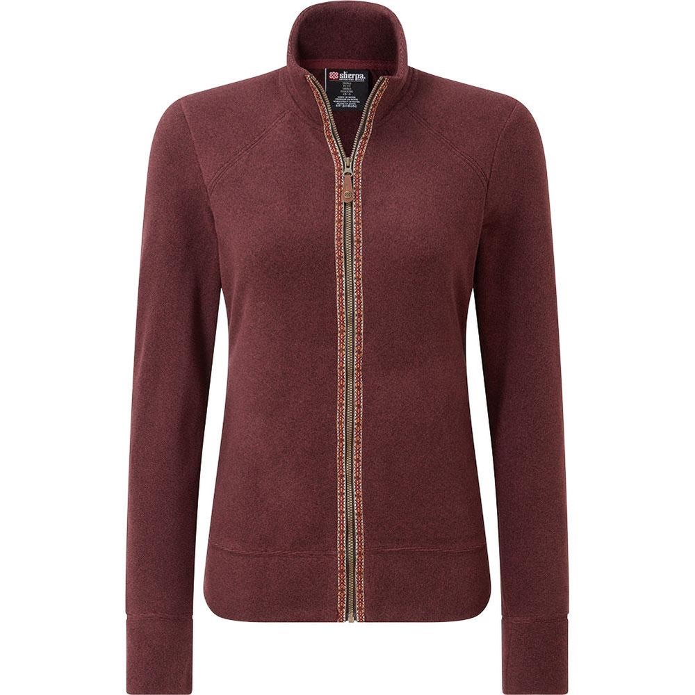 Sherpa Adventure Gear Rolpa Jacket Fleece Full Zip Beet Red Large